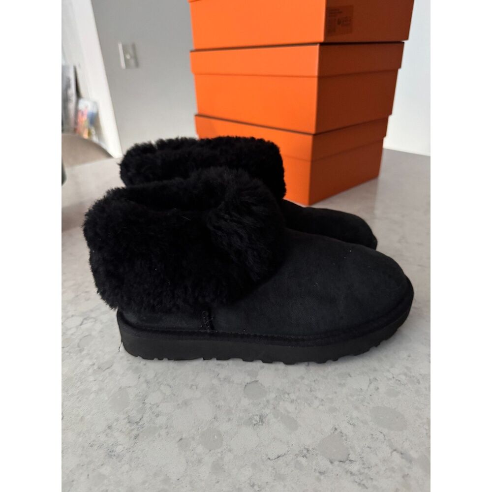 UGG Classic Mini Fluff 1106757 Black US 6